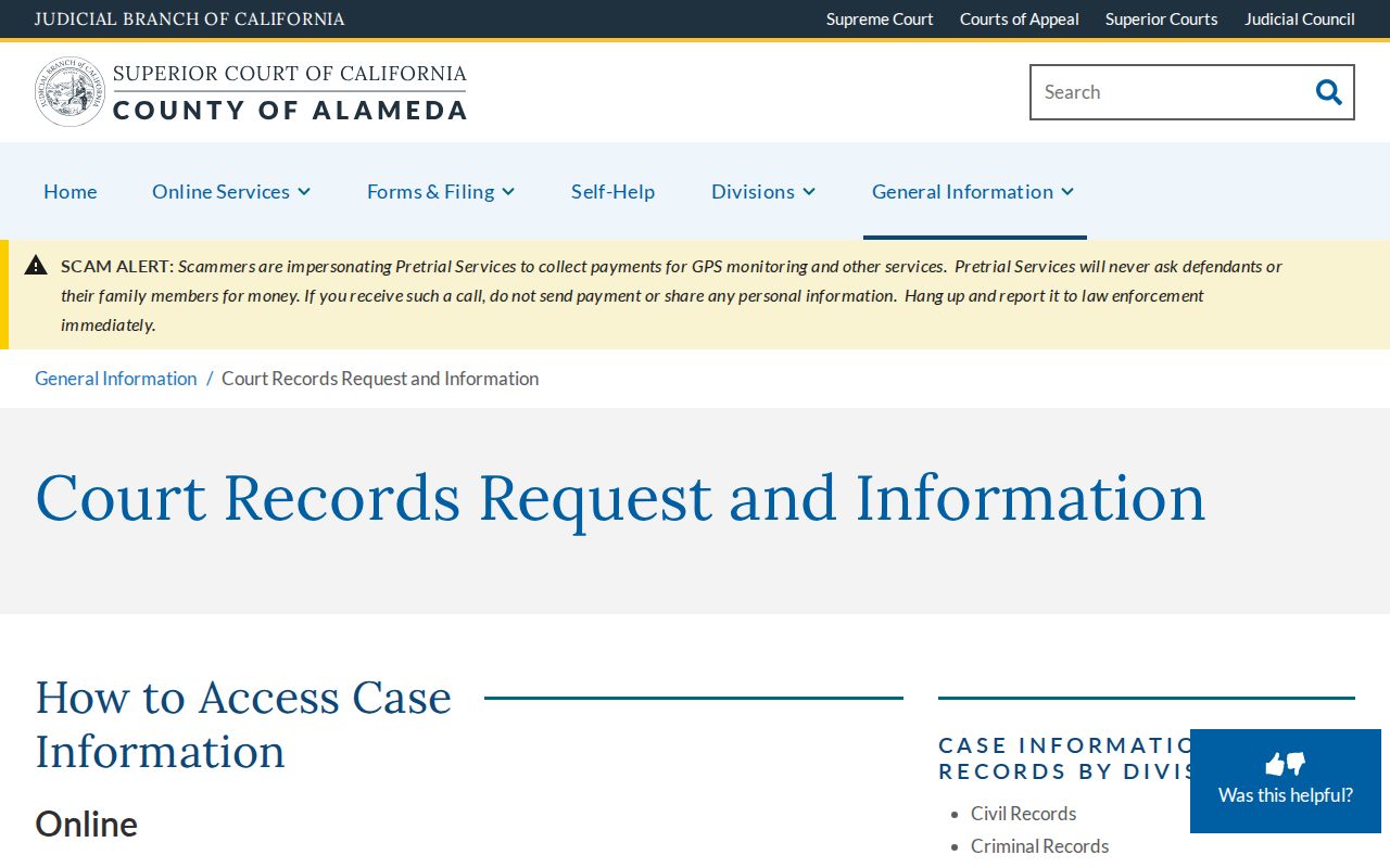 Pleasanton people search options for Alameda court records