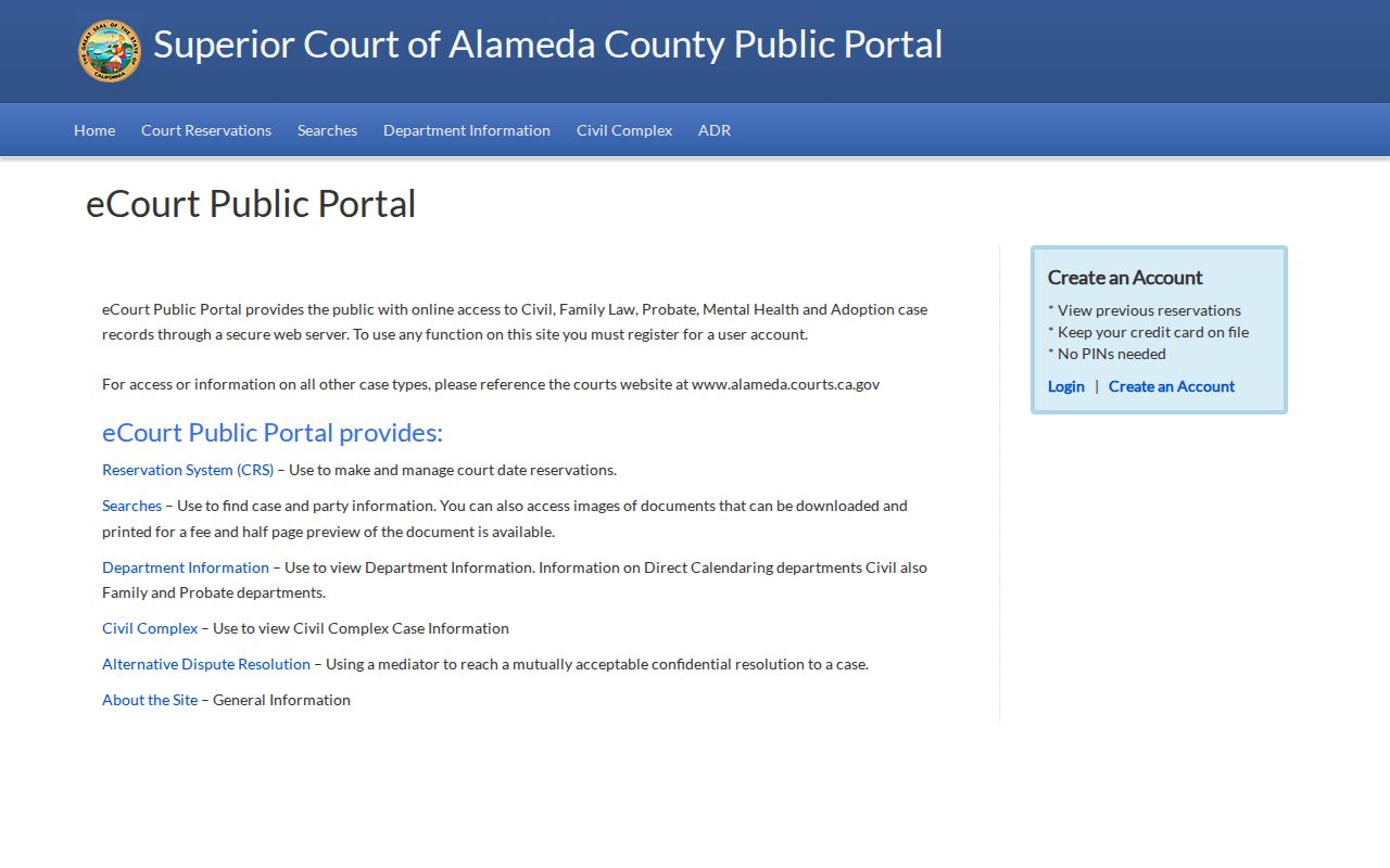 Pleasanton public records access through Alameda eCourt